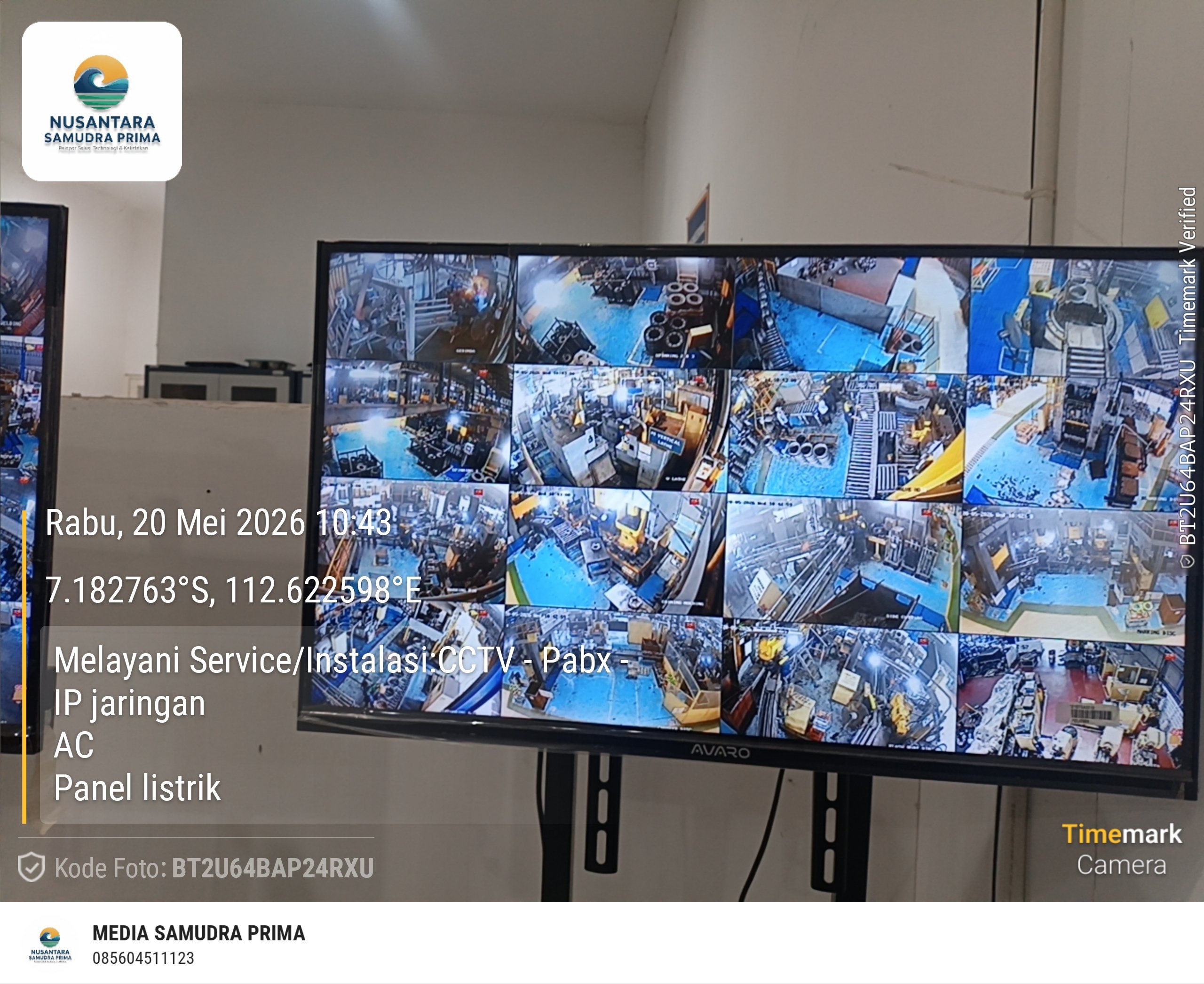 Instalasi CCTV industri Surabaya oleh Nusantara Samudra Prima